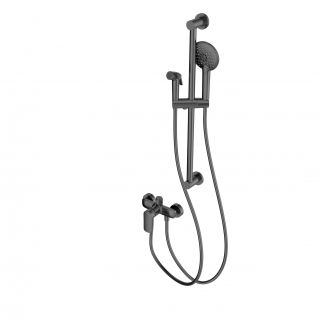 Смеситель для душа с гарнитуром Wonzon & Woghand WW-A4888-BGG тёмный графит